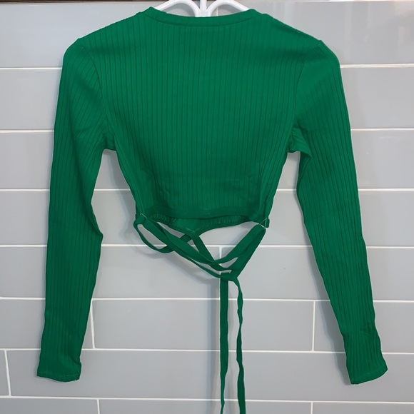 NWT Zara Lace Up Crop Top - Picture 11 of 16